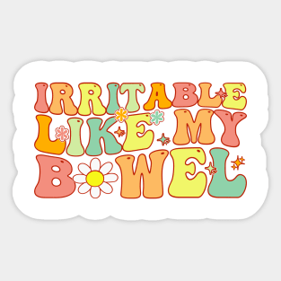 Groovy Irritable Bowel IBS Awareness My Tummy Hurts Sticker